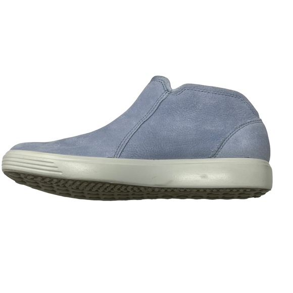 Ecco Soft 7 women's nubuck leather dusty blue side zip booties size 5/EU 36 - Picture 12 of 13